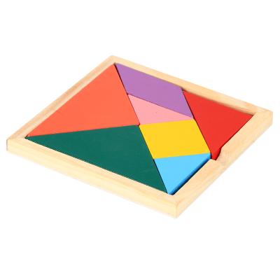 China DIY TOY Children's Interactive Learning Education Wood Brain Teaser DIY Geometry Multicolor Wooden Puzzle for sale