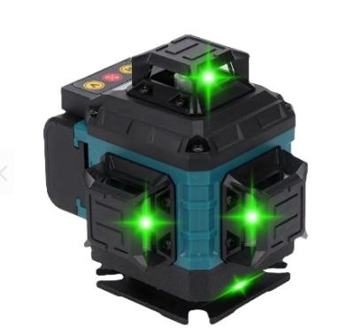 China High Quality 4D 12/16 Lines Green Line Laser Level For Ground Leveling With Magnetic Support With Remote Control  lox tol 140*85*132mm for sale