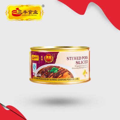 China Canned Braised Pork Cooked Pork Sliced ​​340g Can Per for sale