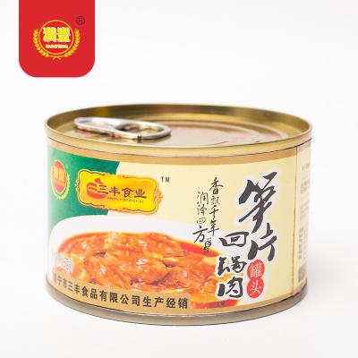 China Hot Sale Canned Ready Made Outdoor Meals Twice-cooked Pork And Bamboo Shoots Canned Meat Chinese Food for sale