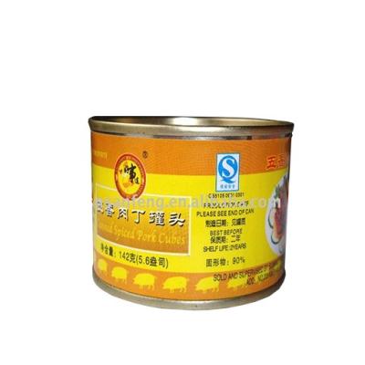 China Canned Spicy Carved Pork 142g for sale