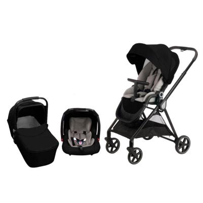 China Brightbebe Polyester 3 in 1 Wholesale Cheap Travel System Luxury Baby Stroller with Bassinet and Carseat for sale