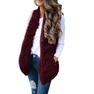 China Women's Plus Size Faux Fur Waterproof Vests Vest Female Vests Life Coat Women's Sleeveless Vests Vests for sale