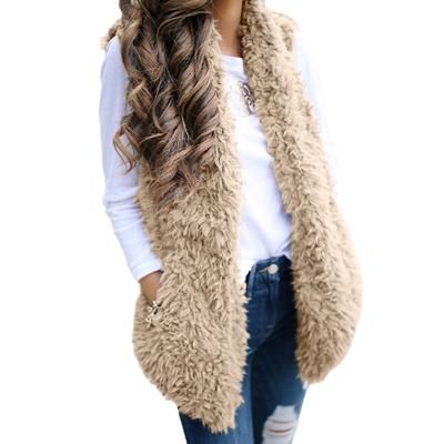 China Plus Size Waterproof Women's Waistcoat Faux Fur Vest Ladies Fashion Jacket Ladies Winter Vests Outdoor Vests for sale