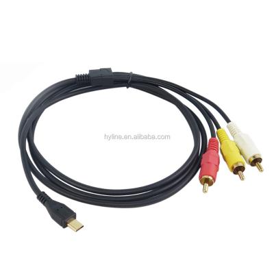 China Camera OEM Micro to 3RCA VMC-15MR2 AV Cable for Sony hdr-cx380e hdr-cx390e hdr-cx510e 1.5m for sale