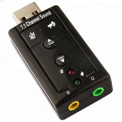 China 7.1 Channel Mini USB External Sound Card Mini Audio Adapter Computer Best Price for sale