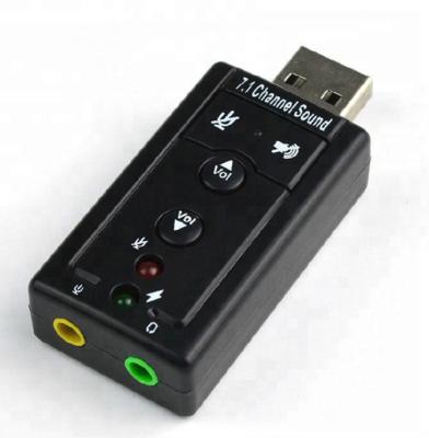 China Wholesale Computer External USB 2.0 3.5mm 7.1 Channel 3D Sound Card USB Audio Card for sale