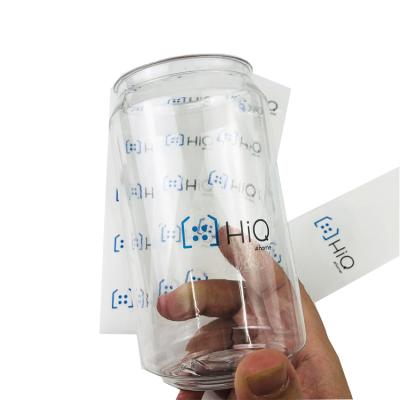 China Factory Custom Transparent Clear Barcode Labels , Letter Logo Text Self Adhesive Stickers à venda