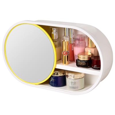 China China China Wall Mounted Cosmetic Storage Box, Large Capacity Skin Care Products Shelf, Washroom, No Hole for sale