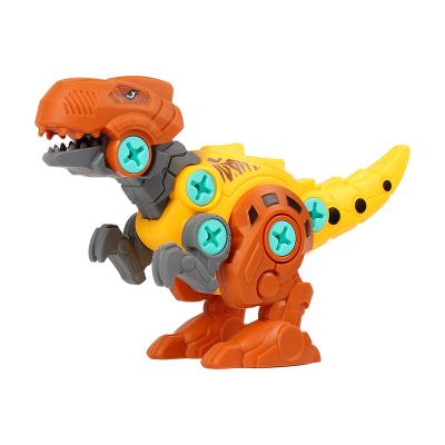 China Modern Simple Modern Simple 3D Drill Screw Disassemble Dinosaur Toy Set Screw Nut Assembly Toy Puzzle Disassembly 4pcs DIY for sale