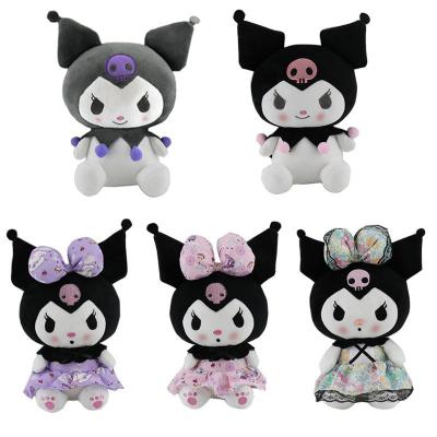 China Cartoon Anime Kuromi Plush Doll Small Lolita Princess Dress Melody Cute Devil Ragdoll Doll for sale