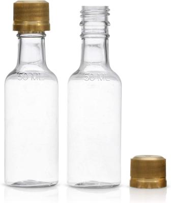 China Mini Liquor Bottles Reusable Plastic 50ml (1.7 fl oz) Empty Spirit Bottle with Black Screw Cap, Liquid Funnel for Easy Pouring for sale