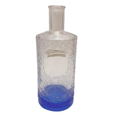 China Shanghai Linlang customized 500ml 700ml 750ml Turtle relief style tequila bottle glass bottle for sale