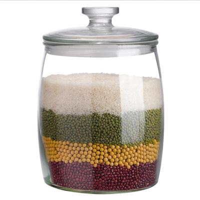 China Linlang shanghai large glass storage canister great for cereal candy nuts sugar flour chip and cookies for sale