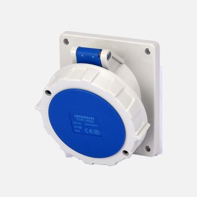 China Waterproof 32A 5P IP67 380V Oblique Plug-in Industrial Panel Mounted Socket for sale