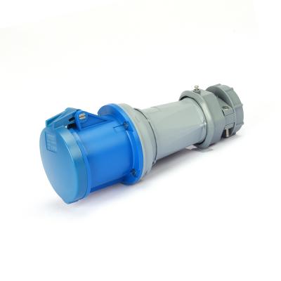 China Industry 6h 63a 230v blue male female plug and socket for sale