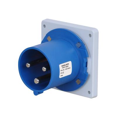 China Waterproof Safety IP44 63A 230V 3Pole Panel Mounted Socket IEC Standard for sale