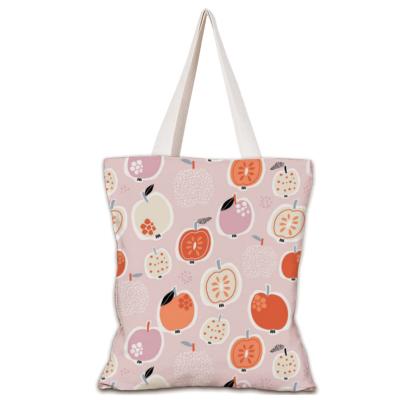 China OLEI canvas shopping bag fruit design handbag minimalist packaging customized logo handled bag for shopping for sale