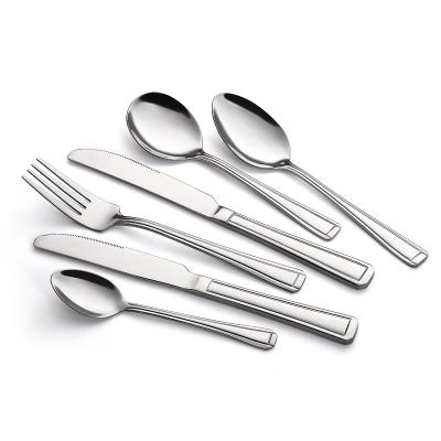 China Disposable Fine Edible Flatware Handle Easy Knives 18/10 Silver Plated Silverware Cutlery Set for sale