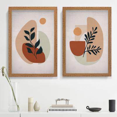 China Eco-Friendly HOFINE Framed Home Decor Painting Prints Abstract Modern Minimalism Geometry Lines for sale