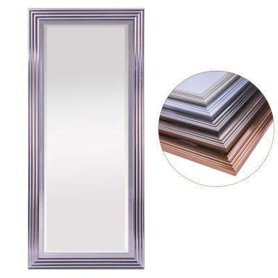 China Minimalist HOFINE Decorative Plastic Metal Frame Texture Floor Standing Mirror Vanity Wall Mirror Full Length Mirror for sale