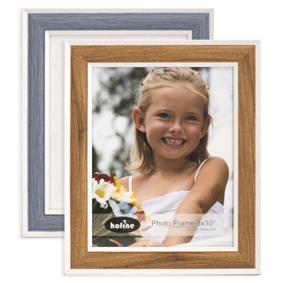 China HOFINE Environmental Friendly Customized Plastic Wood Grain Decorative Picture 8x10xinch Photo Frame Wholesale for sale