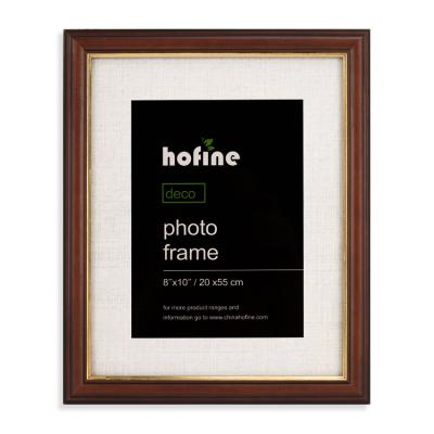 China HOFINE Environmental Friendly Customized American Home Gold Border Decoration Brown Photo Frame Wholesale for sale