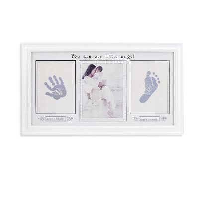 China European\Modern\Middle East\Africa HOFINE New Design Hot Sale Footprint Handprint Souvenir Clay Kit with First Year Photo View Baby Included Clean-touch Safe Ink for sale