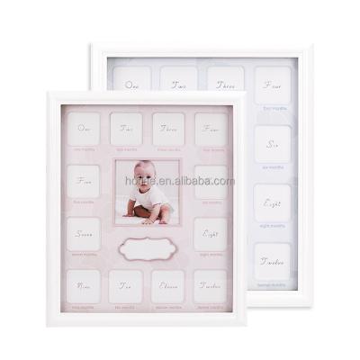 China Europe\North America factory customization HOFINE custom shadow box wall art picture frames baby first year hot sale keepsake photo wholesale for sale