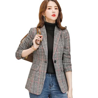 China Breathable Women's Button Fit Office Blazer Coat And Vintage Casual Simple Jacket For Women for sale