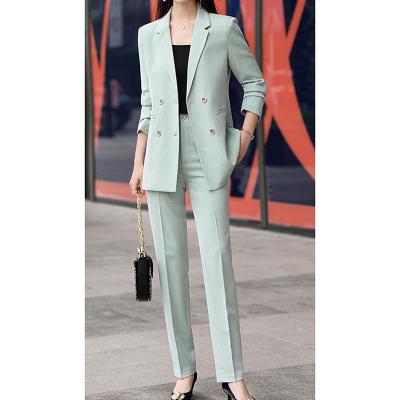 China Anti-wrinkle 2021 S-5XL plus size autumn winter women's clothing long sleeve cardigan office ladies women's jacket slim blazers coat suit for sale