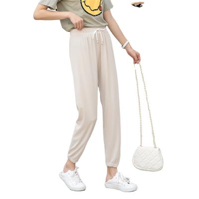 China Anti-wrinkle Drawstring Drapey Super Comfortable Home Dress Ladies Women Girl Casual Long Pants for sale