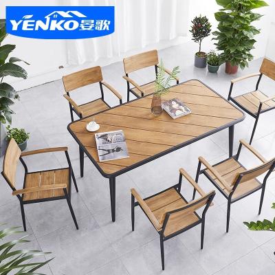 China Modern Outdoor Garden Restaurant Table And Chair Set Hotel Others Wood Furniture for sale