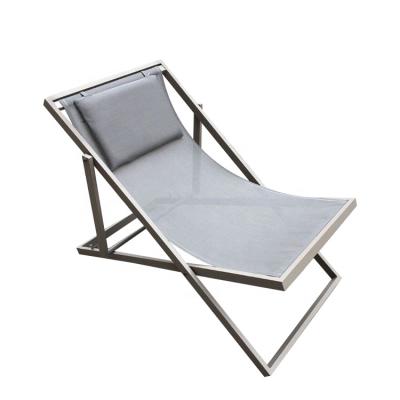 China Modern Metal Pool Sun Reclining Chair Sink Beach Sun Couch Chair Outdoor Daybed Folded Camping Chair for sale