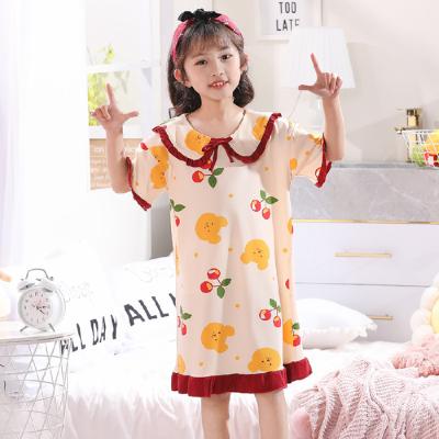 China QUICK DRY wholesale milk silk children's nightgown princess style for sale