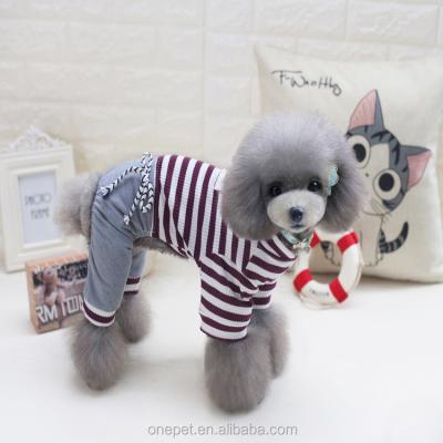 China Simple Design Sustainable Pet Coats Winter Fashion Dog Products Striped Dog Clothes for sale