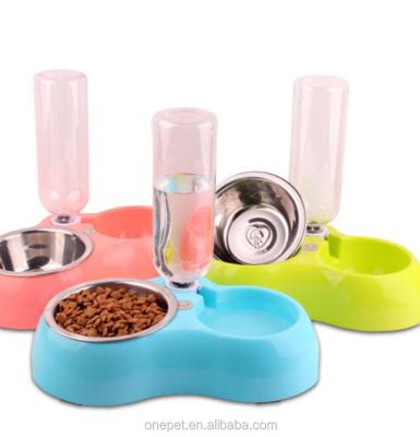 China Sustainable Design Pet Drinking Bowl 2 In 1 Dog Food Furniture Dog Drinking Bowl for sale