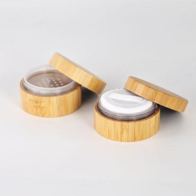 China Power Beautiful Cosmetic Bamboo Cosmetic Compact 15g 30g 50g Hat PET Bamboo Material With PP Coating for sale