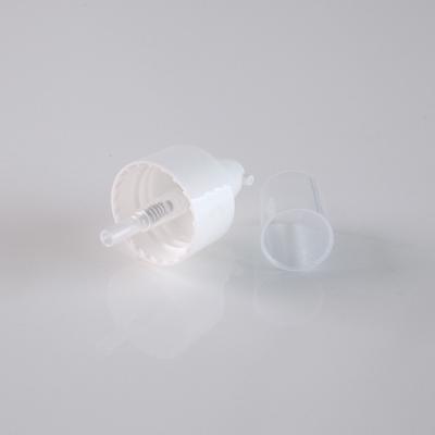 China Non Spill White Double Closure Treatment Pump With Cap Treatment Pump 20/400 for sale