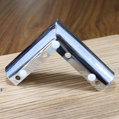 China Wejoy Modern L Shape Silver Sofa Feet TV Cabinet Corner 15cm Sofa Legs Metal Switch Legs Chrome For Furniture for sale