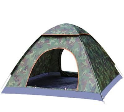 China Camouflage/field play single layer single door with skylight fiberglass automatic pole seaside outdoor camping tent rainproof and sunscreen for sale