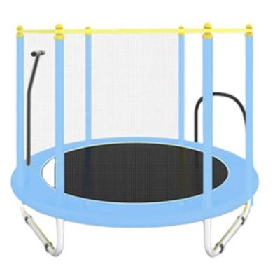 China Steel frame children's playground equipments trampoline with cheap multi-person safety net, anti-slip and anti-rollover trampoline for sale