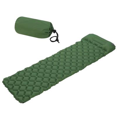 China Outdoor.Camping Ultralight Multi Color Camping Mat Hiking Outdoor Folding Self Inflatable Sleeping Mattress With Pillow for sale