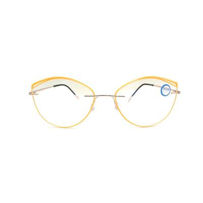 China Metal optical glasses wholesale anti blue light metal glass custom cateye glasses frames for women for sale