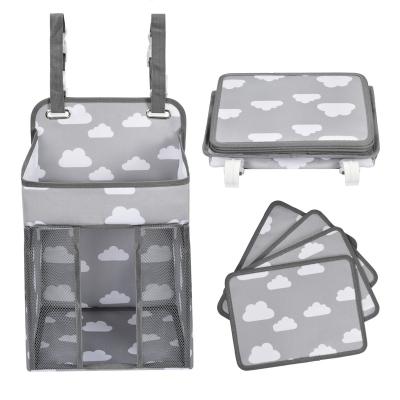 China Custom Portable Hanging Hanging Cart Bag Nursery Organizer Baby Care Nursery Diaper Storage Multi-Function Factory Purpose for sale