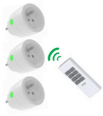 China 3 Packs Eu Standard Wireless Smart Home Residential/Multi-Purpose Power Socket Remote Control Socket Light With WiFi Function for sale