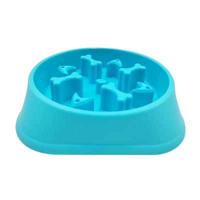 China Sustainable Plastic Maze Dog Pet Fun Bowl Slow Feeder Anti Clogging Feeder Prevent Bloating Feeding Plastic Dog Pet Food Bowl for sale