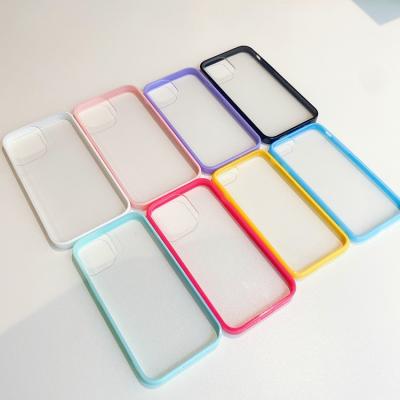 China Shockproof Clear Full Cover Shockproof TPU PC Phone Case For iPhone 13 12 11 mini 13 pro X max XS XR 6 7 8S DIY Custom Shell for sale