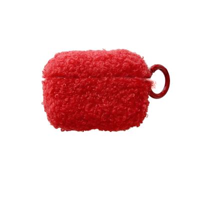 China Safety\Red Color Girls And Soft Simple\Comfortable Woman Fashion Plush Cases For Airpods 1 2 Airpods pro for sale