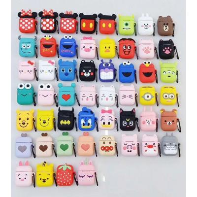 China Safety\Soft\Comfortable For Airpod Case Cute Cartoon 3D Pattern Earphone Case For Airpods 1 2 Silicone Animal Cover for sale